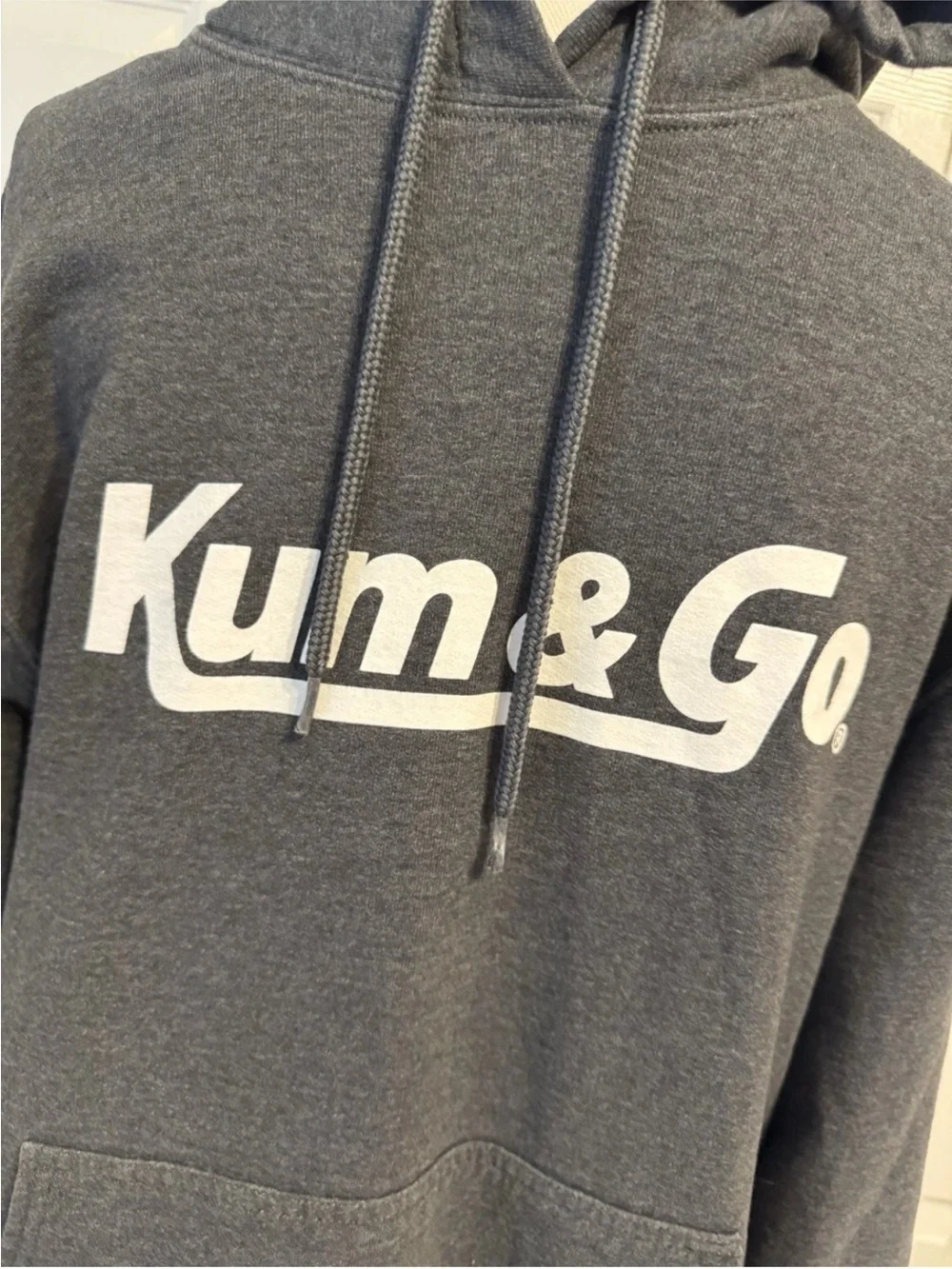 Men's Dark Gray Logo Hoodie “Kum & Go” Medium (tags removed)